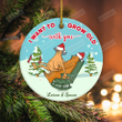 Personalized I Want To Grow Old With You Christmas Ornament, Gift For Santa Couple Ornaments