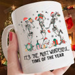 It's The Most Wonderful Time Of The Year Skeleton Dancing Christmas Mug, Skeleton Dance Coffee Mug