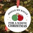 Funny Naughty Christmas Ornament, Christmas Decorations, Inappropriate, Adult Gag Gifts, Well Hung, Jingle My Balls (Multi 2)