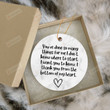 Thank You From The Bottom Of My Heart Ornament, Friendship Ornament Keepsake Gift For Friend Bestie