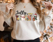 Teacher Christmas Sweatshirt, Holly Jolly Teacher Cute Snowman Crewneck Sweater, Teacher Santa Shirt, Funny Christmas Gifts For Teacher, Xmas Gifts, Holiday Shirt