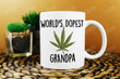 Cannabis Weed World'S Dopest Grandpa Funny Mug For Grandpa Gift For Father'S Day Ceramic Mug Gift For Family Birthday Anniversary 11 Oz 15 Oz Coffee Mug (15 Oz)