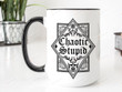 Funny Dnd Coffee Mug, Chaotic Stupid, Dungeons And Dragons Ceramic Mug Nerd Gifts, D&D Player Rpg Tabletop Role Playing Mug For Dm