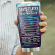 Personalized Dart Player Nutrition Facts Stainless Steel Tumbler Cup