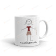 Clarinet Girl Music Coffee Mug Gifts For Clarinet Mug Gifts For Girl