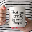 Funny Best Friend Mug, Thank You For Being My Unpaid Therapist, Coffee Mug Gift For Women Friendship, Humorous Gifts For Best Friend, Bestie Gifts For Birthday Christmas Anniversary