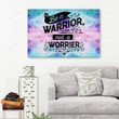 Be A Warrior Not A Worrier Canvas, Jesus Christ Canvas, Christian Gift Idea, God Wall Decor, Poster No Frame, Framed Canvas