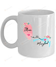 Illinois Maryland Coffee Mug Long Distance Mug State To State Mug Gifts For Him Her Husband Wife