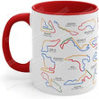 Formula 1 2023 Race Tracks With Race Schedule Coffee Mug, Formula 1 Racing Mug For Friends Birthday Christmas Gift 11oz 15oz