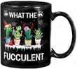What The Fucculent Cactus Succulent Plant Gardening Gifts Funny Reindeer Santa Claus Deer Snow