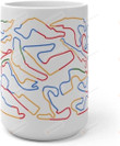 Formula 1 (F1) Race Tracks (Grand Prix) Color Changing Mug, Formula 1 Racing Mug For Friends Birthday Christmas Gift 11oz 15oz