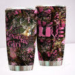 Country Girl Pink Camouflage Stainless Steel Tumbler, Tumbler Cups For Coffee/Tea, Great Customized Gifts For Birthday Christmas Thanksgiving
