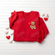Love Hear Cute Bear Valentine Sweatshirt For Women, Valentine Gifts For Her For Him, Funny Graphic Bear Shirt For Women For Men
