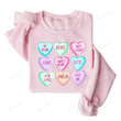 Candy Hearts Valentines Sweatshirt, Valentines Sweatshirt, Kids Valentines Day Tshirt