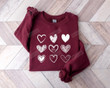 Valentines Hearts Sweatshirt, Cute Valentine Sweatshirt, Teacher Valentine Sweatshirt