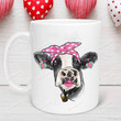 Valentine's Day Gifts, Valentines Day Cow Mug, Cow Mug, Bee My Valentine Mug, Gift For Cow Lover