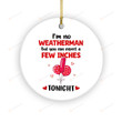 Expect A Few Inches Tonight Ornament, Funny Naughty Valentines Day Gifts For Couple For Wife For Husband, Wedding Decoration Gifts For Women For Men