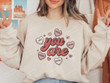 Valentine Sweatshirt, Retro Valentines Shirt, You Are Enough Shirt, Valentine's Day Shirt
