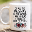 Mom Mug, Of All The Vaginas In The World, I'm So Glad I Came Out Of Yours Mug, Mothers Day Mug, Christmas Birthday Gifts For Mom Grandma