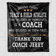 Personalized Track And Field Coach Gifts For Coach Appreciation Gifts Blanket