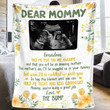 Appli Personalized Dear Mommy Blanket From Baby Bump, Grandma Told Me That You're Awesome, Custom Photo Sonogram Ultrasound Baby Blanket, Gift For New First Mom To Be 5