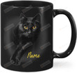 Personalized Black Cat Mug, Cat Lovers Mug, Cat Lovers Day Mug, Halloween Mug, Cat Halloween Gifts, Cat Lovers Gifts, Birthday Gifts, Christmas Gifts For Cat Mom Cat Dad