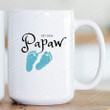 (Papaw) Mandarin Set Of 2 Mugs Mamaw & Papaw, Pregnancy Announcement To Parents, New Grandparents Gift Mugs, Promoted To Grandma, Baby Announcement, Personalized Grandparents Est 2024, 11 Oz