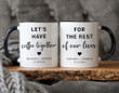 Personalized Wedding Couple Mugs,Lets Have Coffee Together Mug Set,Engagement Gifts For Couple,Husband Wife Gift,Anniversary Gift,Couple Mug