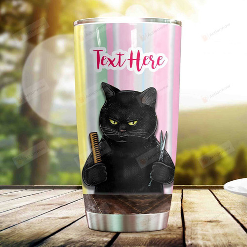 Personalized Bombay Cat Hairstylist Stainless Steel Tumbler Perfect Gifts For Cat Lover Tumbler Cups For Coffee/Tea, Great Customized Gifts For Birthday Christmas Thanksgiving