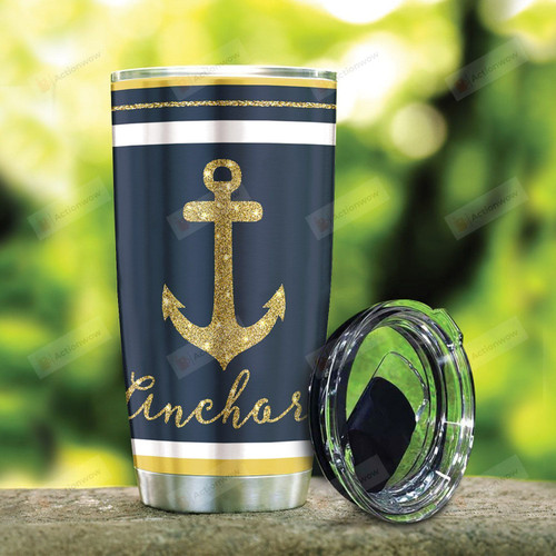 Anchor Stainless Steel Tumbler Perfect Gifts For Anchor Lover Tumbler Cups For Coffee/Tea, Great Customized Gifts For Birthday Christmas Thanksgiving