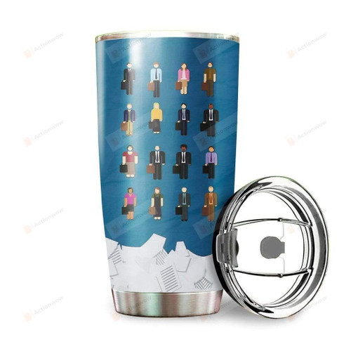 The Office World's Best Boss Stainless Steel Tumbler, Tumbler Cups For Coffee/Tea, Great Customized Gifts For Birthday Christmas Thanksgiving
