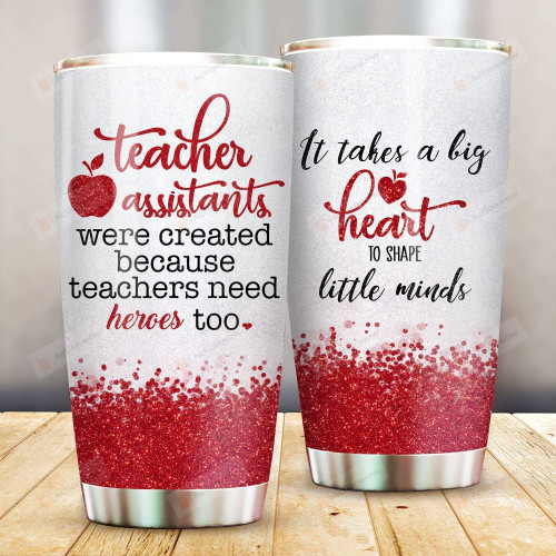 Teacher Assistants Were Created Stainless Steel Tumbler Perfect Gifts For Teacher Tumbler Cups For Coffee/Tea, Great Customized Gifts For Birthday Christmas Thanksgiving