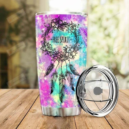 Dream Catcher Free Spirit Stainless Steel Tumbler Perfect Gifts For Dream Catcher Tumbler Cups For Coffee/Tea, Great Customized Gifts For Birthday Christmas Thanksgiving