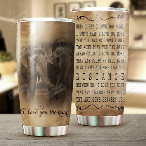 Elephant More Than The Bad Days Ahead Of Us Stainless Steel Tumbler Perfect Gifts For Elephant Lover Tumbler Cups For Coffee/Tea, Great Customized Gifts For Birthday Christmas Thanksgiving