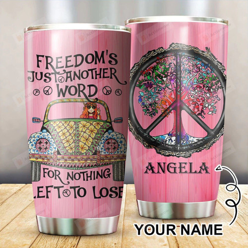 Personalized Hippie Van Hippie Symbol Nothing Left To Lose Tree Of Life Stainless Steel Tumbler Perfect Gifts For Hippie Tumbler Cups For Coffee/Tea, Great Customized Gifts For Birthday Christmas Thanksgiving