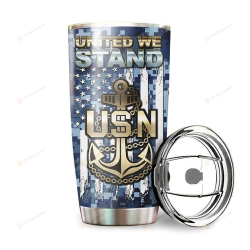Us Navy United We Stand Stainless Steel Tumbler Perfect Gifts For  Navy Army Tumbler Cups For Coffee/Tea, Great Customized Gifts For Birthday Christmas Thanksgiving
