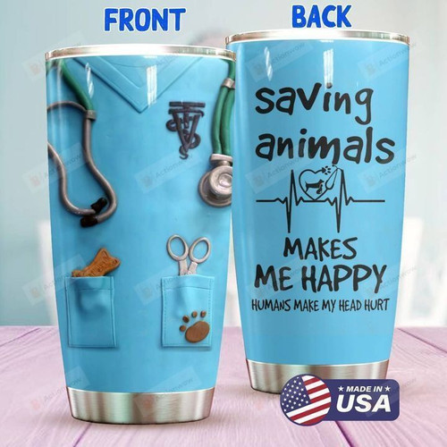 Vet Tech Uniform Stainless Steel Tumbler, Tumbler Cups For Coffee/Tea, Great Customized Gifts For Birthday Christmas Thanksgiving
