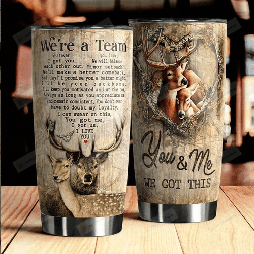 Buck And Doe I Can Swear On This Stainless Steel Tumbler Perfect Gifts For Deer Lover Tumbler Cups For Coffee/Tea, Great Customized Gifts For Birthday Christmas Thanksgiving Wedding Valentine's Day