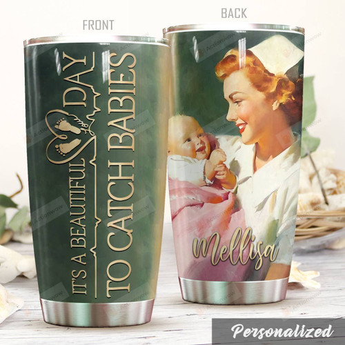 Personalized Midwife It's A Beautiful Day Stainless Steel Tumbler Perfect Gifts For Midwife Lover Tumbler Cups For Coffee/Tea, Great Customized Gifts For Birthday Christmas Thanksgiving