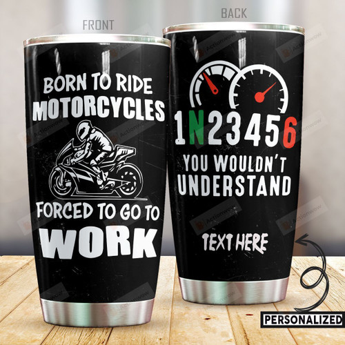 Personalized Motorbike Born To Ride Motorcycles Stainless Steel Tumbler Perfect Gifts For Motorcycle Lover Tumbler Cups For Coffee/Tea, Great Customized Gifts For Birthday Christmas Thanksgiving