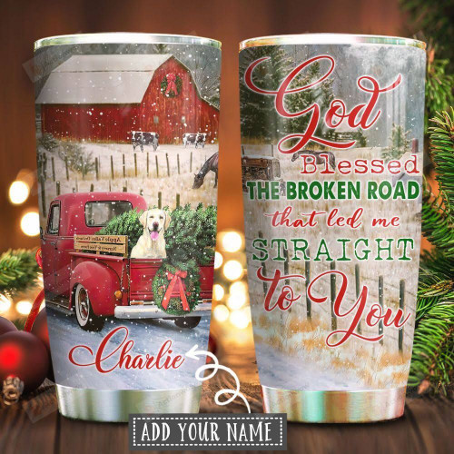 Labrador Retriever Personalized Tumbler Cup, God Led Me Straight To You, Stainless Steel Insulated Tumbler 20 Oz, Special Gifts For  Birthday Christmas, Tumbler Cups For Coffee/Tea