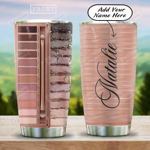 Personalized Eye Shadow Palette Stainless Steel Tumbler, Tumbler Cups For Coffee/Tea, Great Customized Gifts For Birthday Christmas Thanksgiving