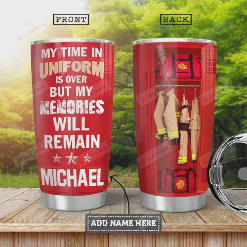 Firefighter Uniform Personalized Stainless Steel Vacuum Insulated Tumbler 20 Oz Gifts For Birthday Christmas Thanksgiving Perfect Gifts For Firefighter Lovers Coffee/ Tea Tumbler Red Tumbler
