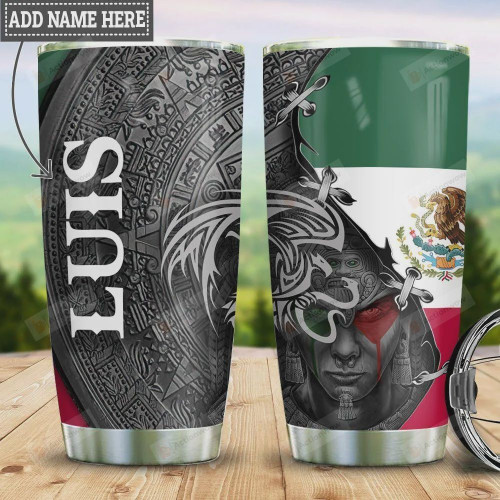 Personalized Mexico Flag Tumbler Cup - Mexican Symbol, Stainless Steel Vacuum Insulated Tumbler 20 Oz, Coffee/ Tea Tumbler With Lid, Perfect Gifts For Birthday Christmas Thanksgiving