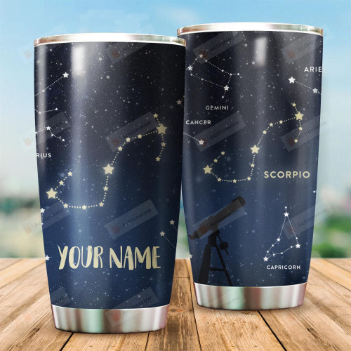 Personalized Zodiac Scorpio Stainless Steel Vacuum Insulated Double Wall Travel Tumbler With Lid, Tumbler Cups For Coffee/Tea, Perfect Gifts For Horoscope Sign Lovers On Birthday Thanksgiving