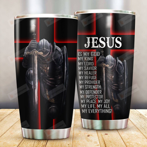 Personalized Easter Jesus Tumbler Jesus Is My God Stainless Steel Vacuum Insulated Double Wall Travel Tumbler With Lid, Tumbler Cups For Coffee/Tea, Perfect Gifts For Birthday Christmas Thanksgiving
