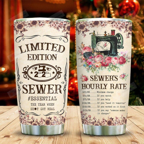 Sewer Label Hourly Rate Tumbler Cup Limited Edition Pink Stainless Steel Vacuum Insulated Tumbler 20 Oz Great Gifts For Birthday Christmas Thanksgiving Coffee/ Tea Tumbler With Lid
