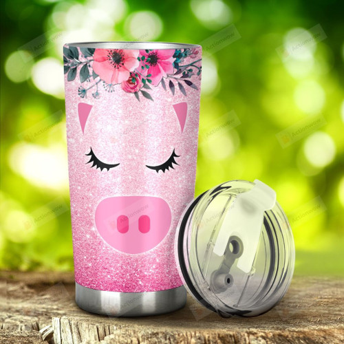 Pig Face Sleep Tumbler Stainless Steel Tumbler, Tumbler Cups For Coffee/Tea, Great Customized Gifts For Birthday Christmas Thanksgiving, Anniversary