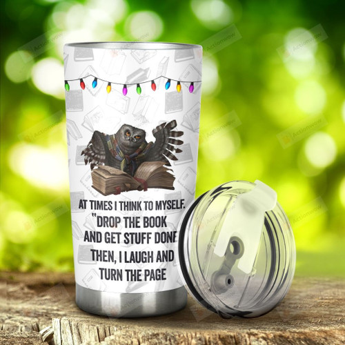 That's What I Do I Read Books I Drink Coffee Owls Stainless Steel Tumbler, Tumbler Cups For Coffee/Tea, Great Customized Gifts For Birthday Christmas Thanksgiving