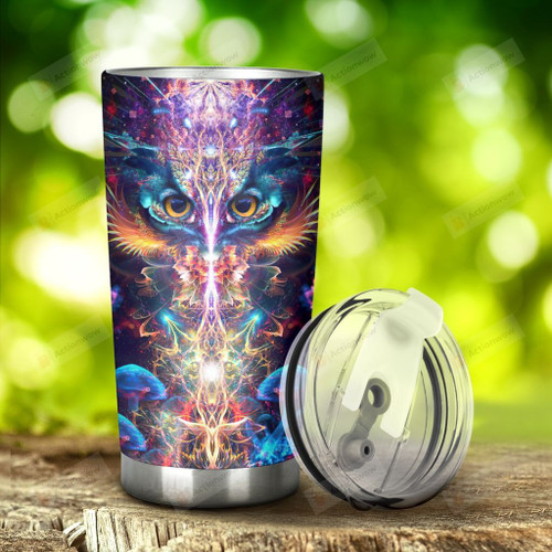 Owl Eyes Art Stainless Steel Tumbler, Tumbler Cups For Coffee/Tea, Great Customized Gifts For Birthday Christmas Thanksgiving